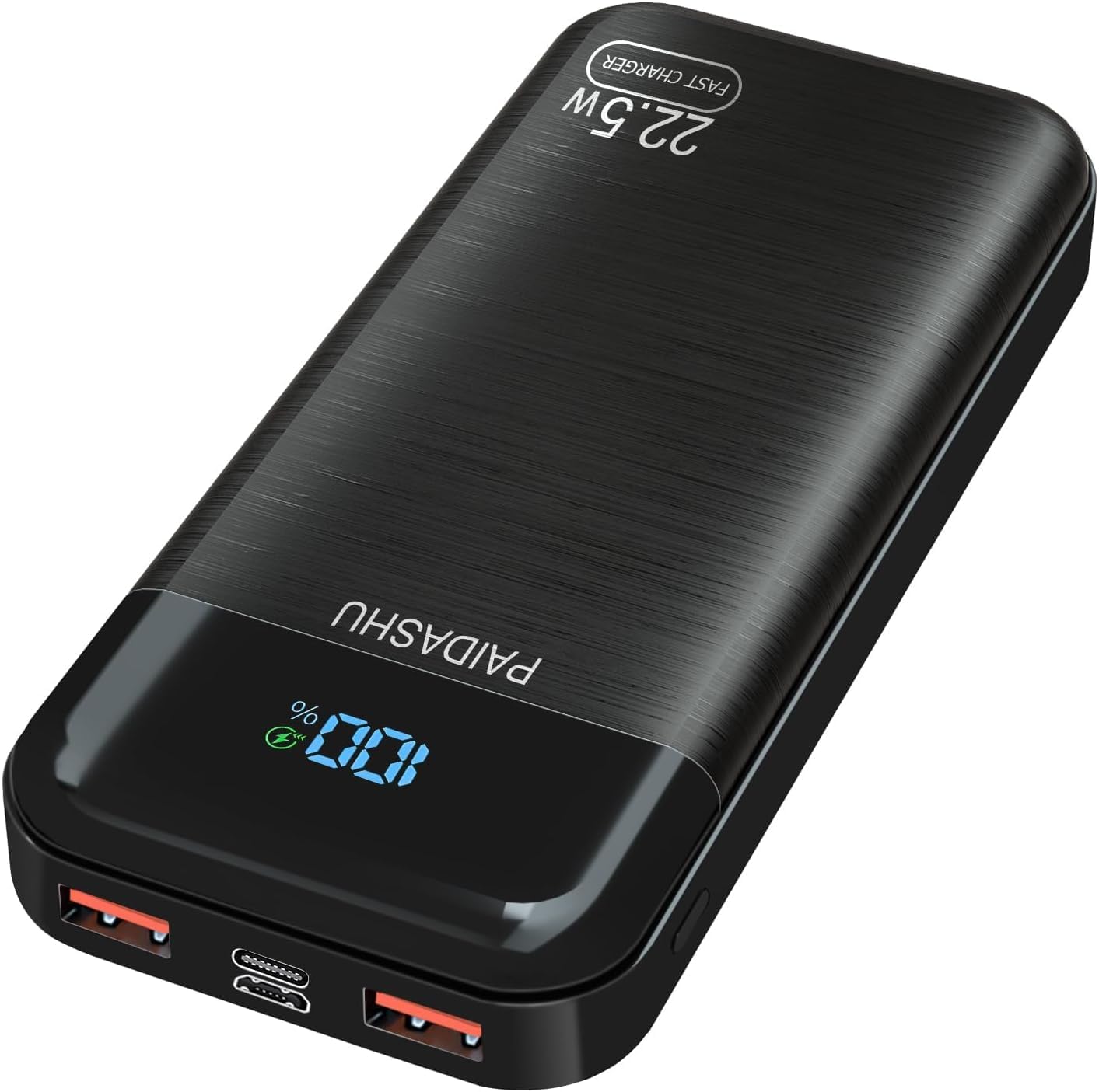 Power Bank 27,000mAh Recharge Rapide Batterie Externe 3A USB C Chargeur Portable avec écran LCD, 3 Sorties et 2 entrées Compatible avec téléphone, tablettes