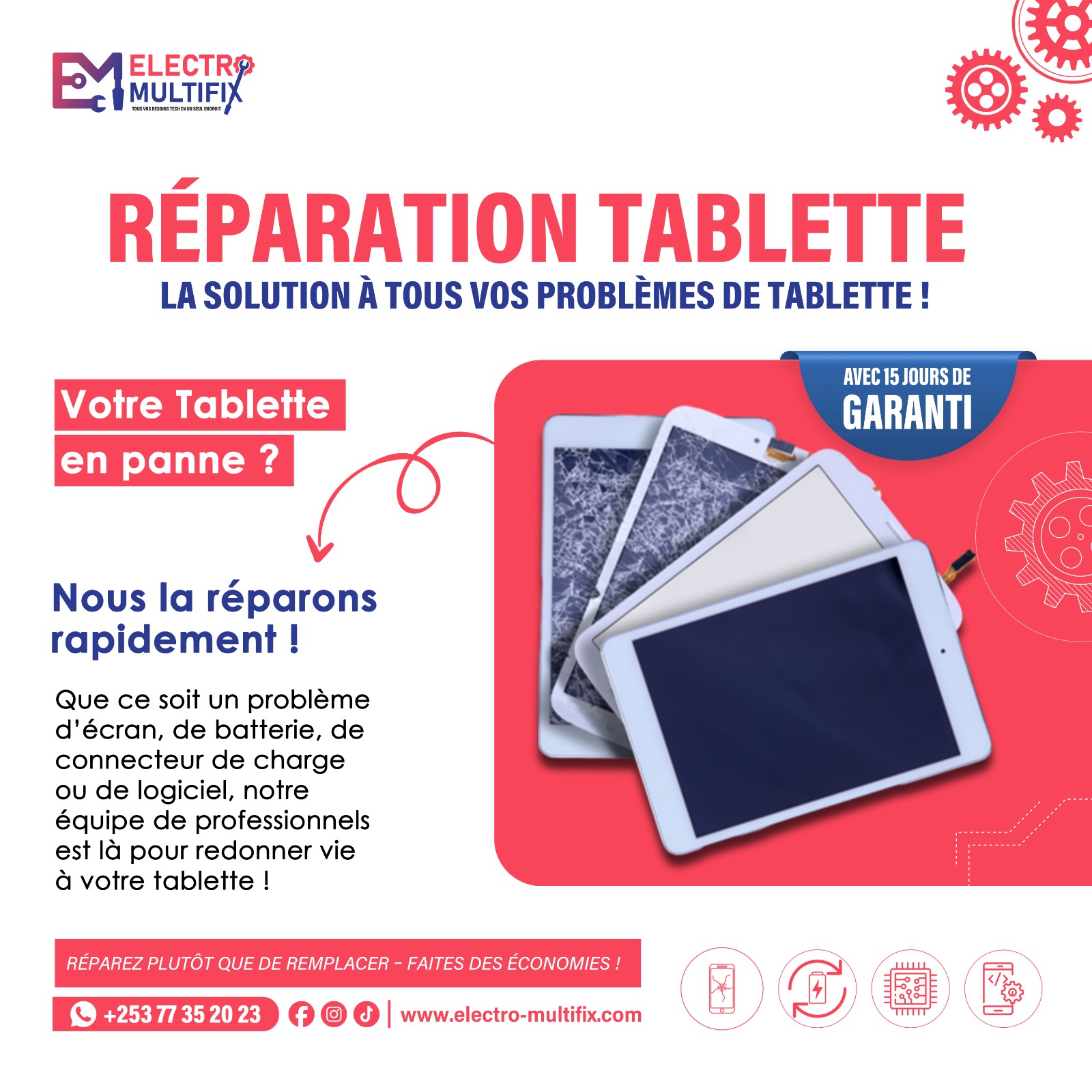 Service réparation de tablettes