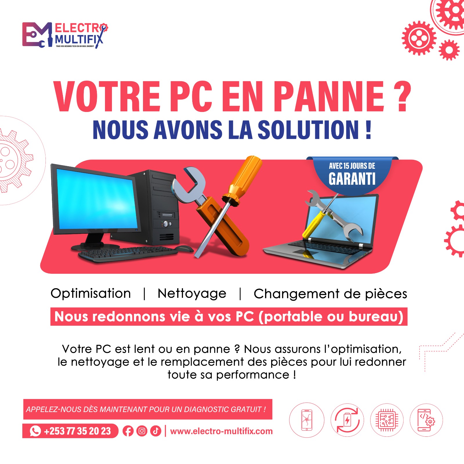 Service réparation et maintenance pc portable ou bureau