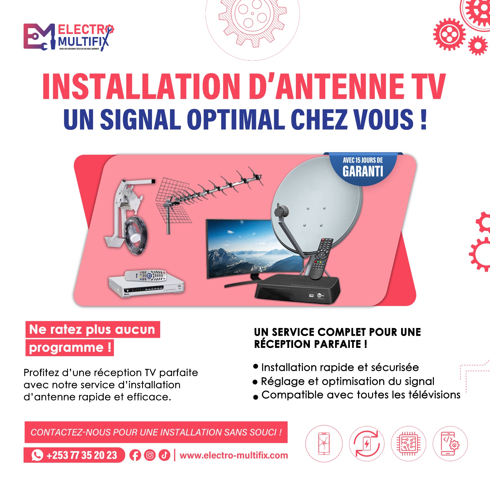 Service d'installation d'antenne pour signal de télévision